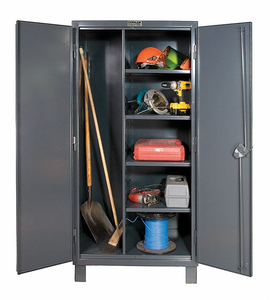JANITORIAL CABINET 78 H 36 W GRAY by Durham Manufacturing Company