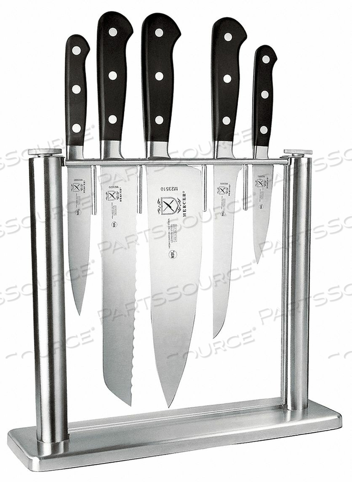 KNIFE BLOCK SET FORGED 6 PIECE GLASS by Mercer KNIFE BLOCK SET FORGED 6 PIECE GLASS by Mercer