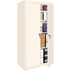 FIXED SHELF ALL-WELDED STORAGE CABINET, 36"WX18"DX72"H, PUTTY by Steel Cabinets USA, Inc