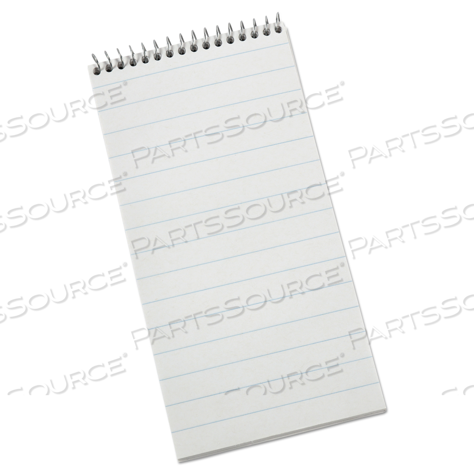 EARTHWISE BY AMPAD RECYCLED REPORTER'S NOTEPAD, PITMAN RULE, WHITE COVER, 70 WHITE 4 X 8 SHEETS 