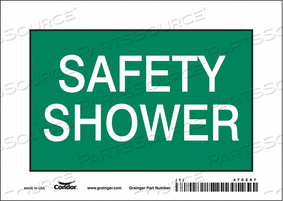 J7004 SAFETY SIGN 7 W X 5 H 0.004 THICK 