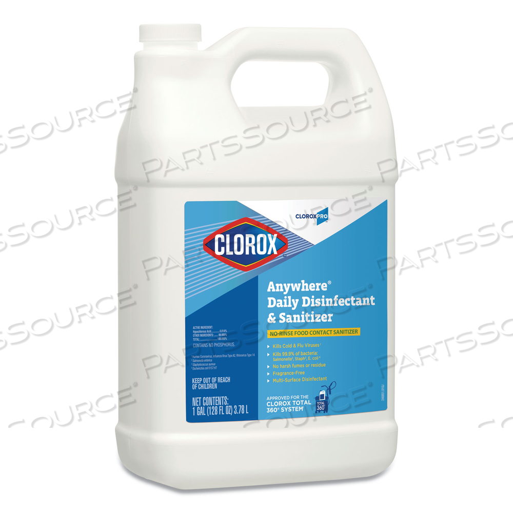 ANYWHERE HARD SURFACE SANITIZING CLEANER, 128 OZ BOTTLE by Clorox