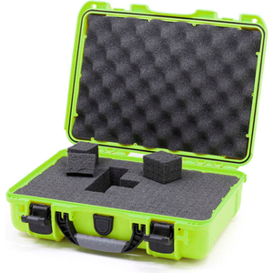 NANUK 910 CASE W/FOAM, 14.3"L X 11.11"W X 4.7"H, LIME by Plasticase Inc.