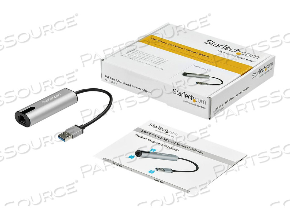 2.5GBE USB A TO ETHERNET ADAPTER, NBASE-T NIC, USB 3.0 TYPE A 2.5 GBE /1 GBE MULTI SPEED GIGABIT NETWORK, USB 3.1 LAPTOP TO RJ45/LAN, LENOVO by StarTech.com Ltd.