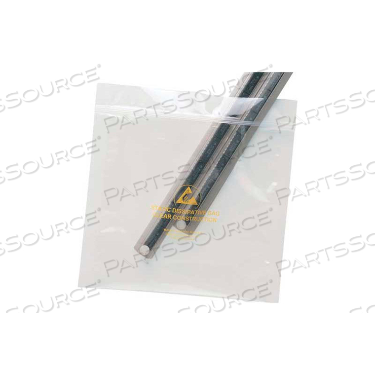 DESCO CLEAR ANTI STATIC ZIPPER BAG, 3" X 5", 100 PER PACK by Desco