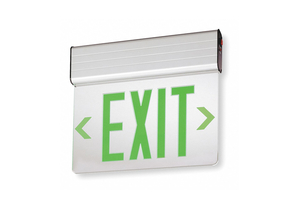 EDGE-LIT EXIT SIGN 2.8W GREEN 2 FACES by Lithonia Lighting