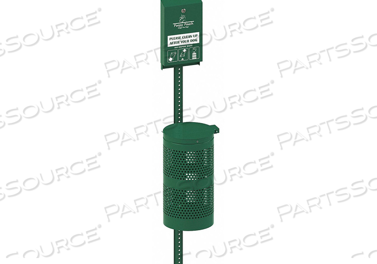 PET WASTE DISP. STATION GREEN 3-1/2 GAL. by Crown Products