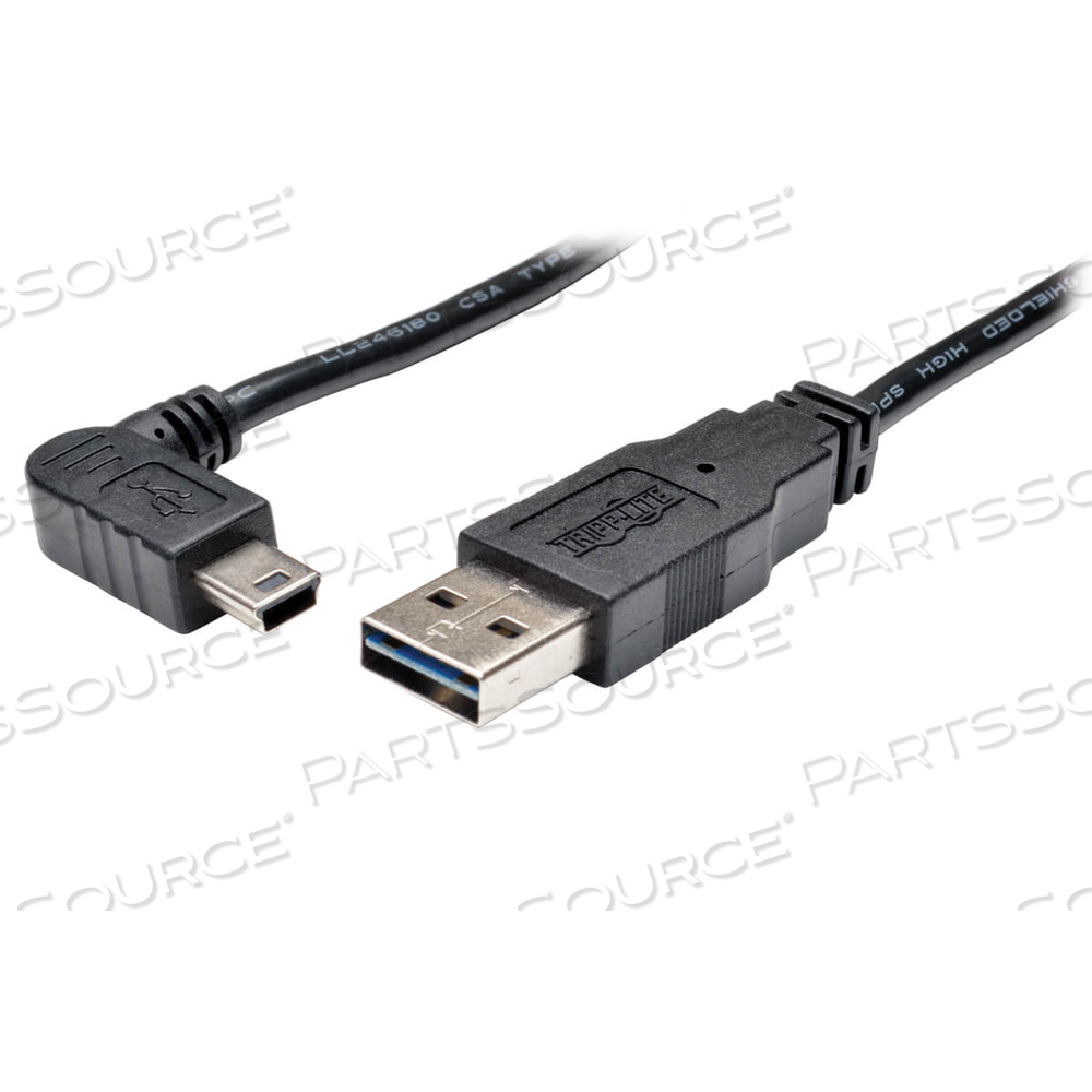 6FT USB 2.0 UNIVERSAL REVERSIBLE CABLE A TO RIGHT 5PIN MINI B 6' by Tripp Lite 6FT USB 2.0 UNIVERSAL REVERSIBLE CABLE A TO RIGHT 5PIN MINI B 6' by Tripp Lite
