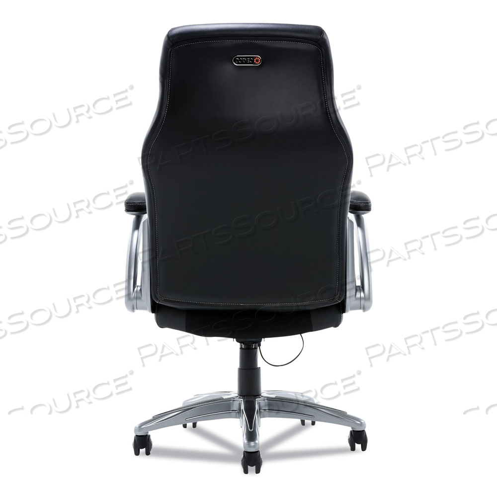 MANAGER CHAIR, SUPPORTS UP TO 275.6 LB, BLACK SEAT/BACK, SILVER BASE 