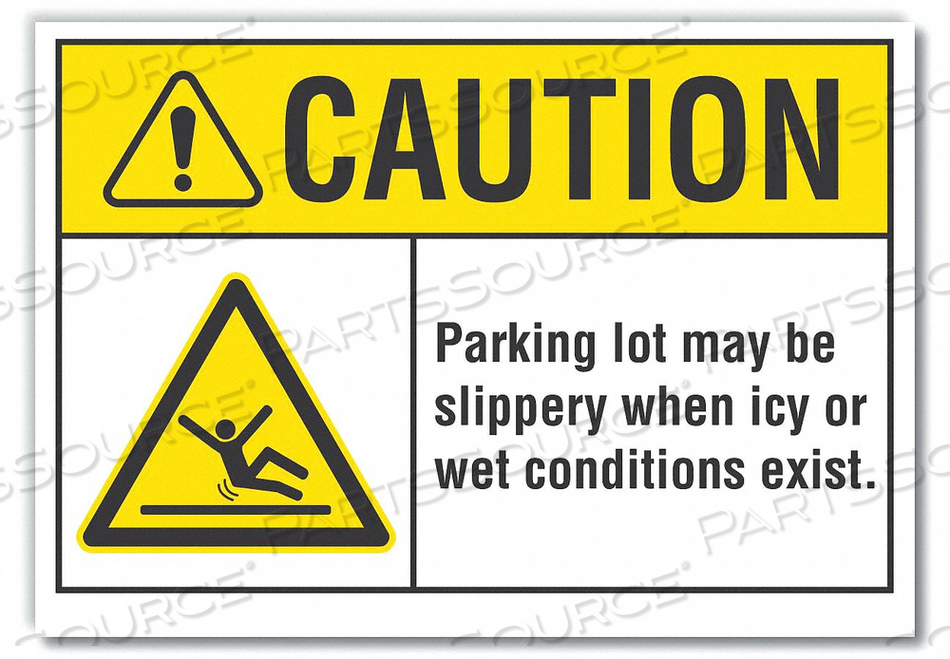 CAUTION SIGN 3-1/2 X 5 VINYL by Lyle Signs Inc.