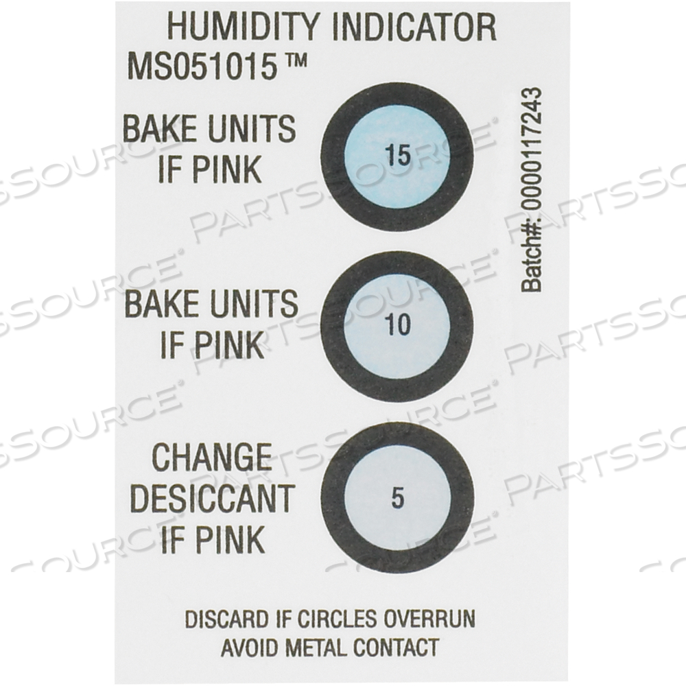 HUMIDITY INDICATORS, 5-10-15%, 2" X 3", WHITE, 125/CASE by BOX Partners (Box Acquisitions, LLC)