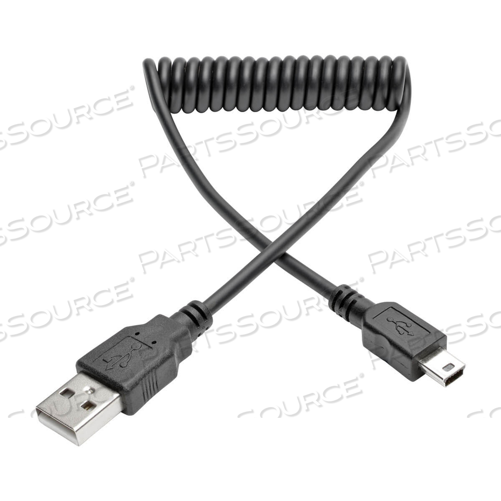 A TO MINI-B COILED USB CABLE - 6 FT by Tripp Lite
