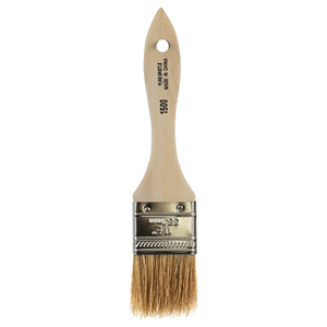 WHITE CHINESE BRISTLE PAINT BRUSH, 5/16 IN THICK, 1-1/2 IN WIDE, WHITE CHINESE BRISTELS, WOOD HANDLE by Linzer Products