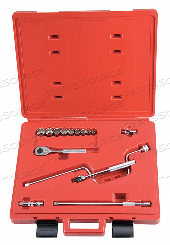 SOCKET WRENCH SET SAE 3/8 IN DR 15 PC 