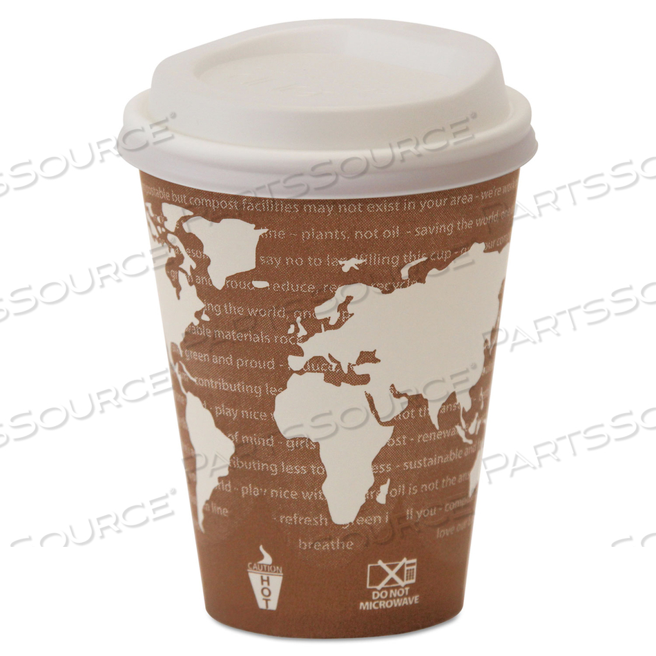 ECOLID 25% RECYCLED CONTENT HOT CUP LID, WHITE, FITS 8 OZ HOT CUPS by Eco-Products