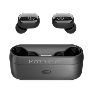 SPIRE TRUE WIRELESS EARBUDS BLUETOOTH IN-EAR HEADPHONES WITH MICROPHONE, PURE BLACK by Morpheus 360