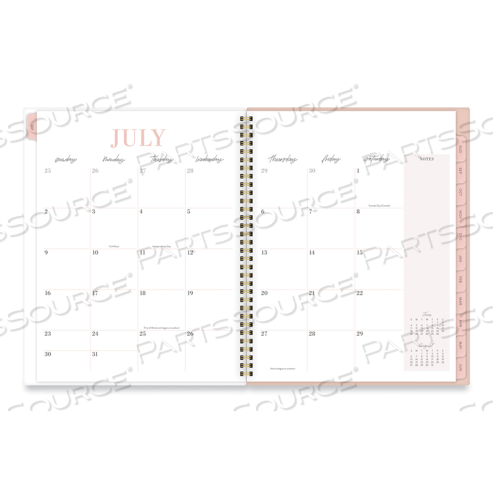 LEAH BISCH ACADEMIC YEAR WEEKLY/MONTHLY PLANNER, FLORAL ART, 11 X 9.87, FLORAL COVER, 12-MONTH (JULY TO JUNE): 2023 TO 2024 