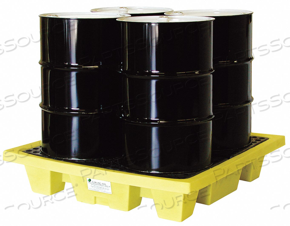 DRUM SPILL CONTAINMENT PALLET 66GAL YLLW by Enpac