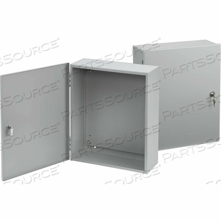 CONTROL BOX, TYPE 1 W PERF PANEL, 16.00X12.00X6.00, STEEL/GRAY by Hoffman