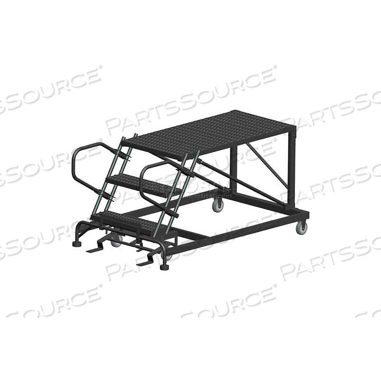 3 STEP HEAVY DUTY STEEL MOBILE WORK PLATFORM - 36" X 72" PLATFORM by Ballymore 3 STEP HEAVY DUTY STEEL MOBILE WORK PLATFORM - 36" X 72" PLATFORM by Ballymore