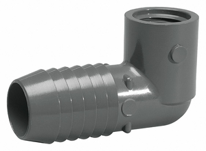90° INSERT ELBOW, 1/2 IN X 1/2 IN FITTING PIPE SIZE, MALE INSERT X FEMALE NPT, 200 PSI, GRAY by Lasco
