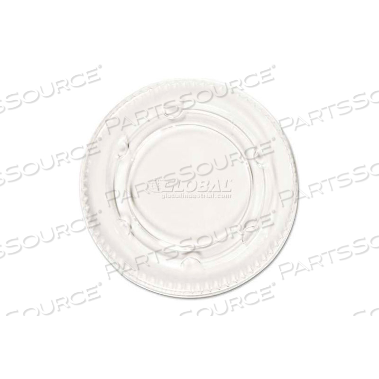 PACTIV BWKYLS-2FR, PORTION CUP LIDS, FITS 1-1/2-2-1/2 OZ. CUPS, PLASTIC, CLEAR, 2400/CARTON by Boardwalk