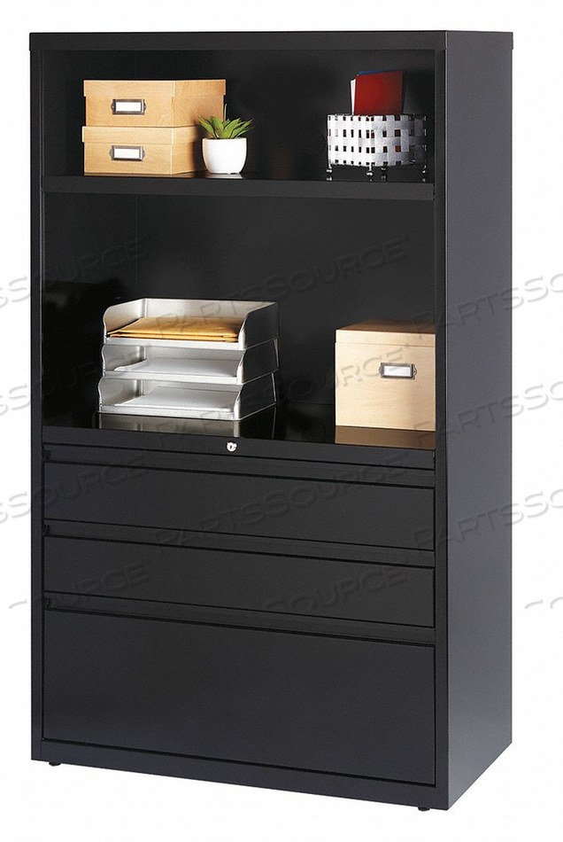 LATERAL FILE CABINET BLACK 60 IN H by Hirsh