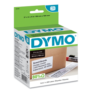 LABELWRITER SHIPPING LABELS, 2.31" X 4", WHITE, 300 LABELS/ROLL by Dymo