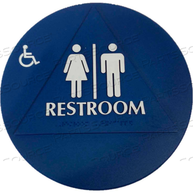 RESTROOM SIGN, BL by Don-Jo Mfg., Inc.