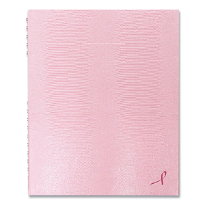 PINK RIBBON NOTEPRO NOTEBOOK, 1 SUBJECT, MEDIUM/COLLEGE RULE, PINK COVER, 10.75 X 8.5, 200 SHEETS by Blueline