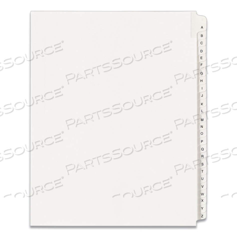 PREPRINTED LEGAL EXHIBIT SIDE TAB INDEX DIVIDERS, ALLSTATE STYLE, 26-TAB, A TO Z, 11 X 8.5, WHITE, 1 SET, (1700) by Avery