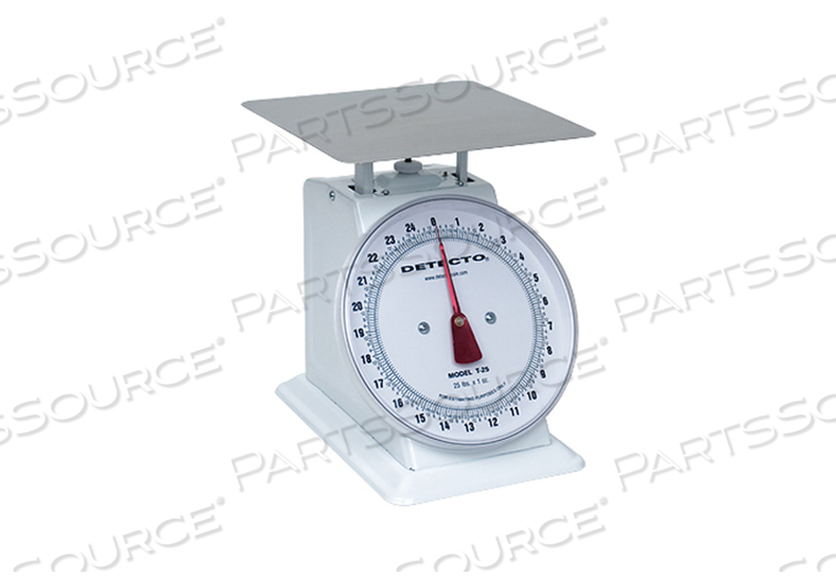 TOP LOADING DIAL SCALE, 25 LB, STAINLESS STEEL 