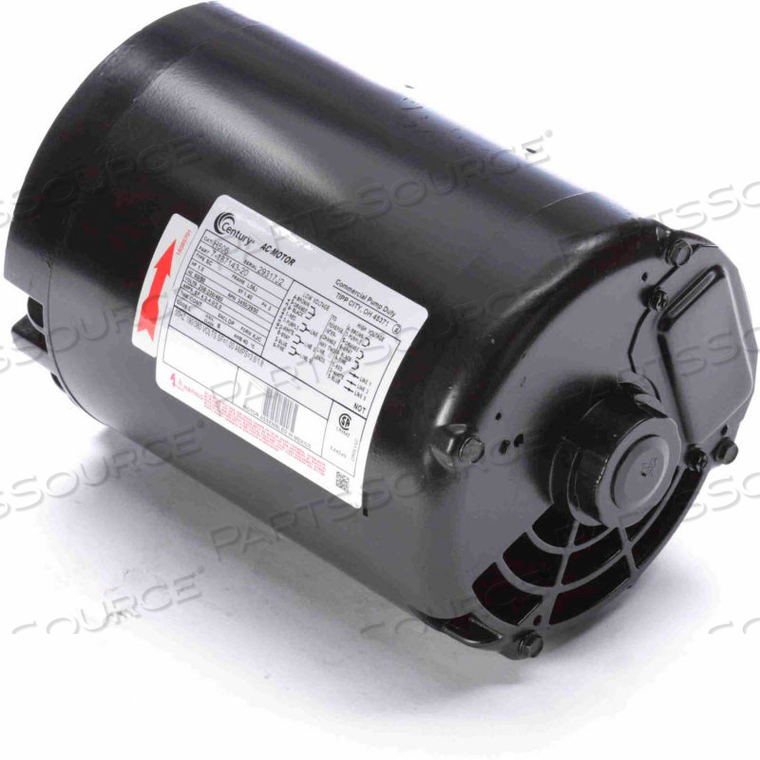 GENERAL PURPOSE PUMP THREE PHASE MOTOR, 1 HP, 3450 RPM, 208-230/460V, ODP, L56J FRAME by Regal Beloit America, Inc. (Century Electric Motors) GENERAL PURPOSE PUMP THREE PHASE MOTOR, 1 HP, 3450 RPM, 208-230/460V, ODP, L56J FRAME by Regal Beloit America, Inc. (Century Electric Motors)