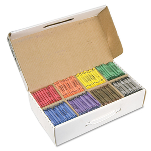 CRAYONS MADE WITH SOY, 100 EACH OF 8 COLORS, 800/CARTON by Prang