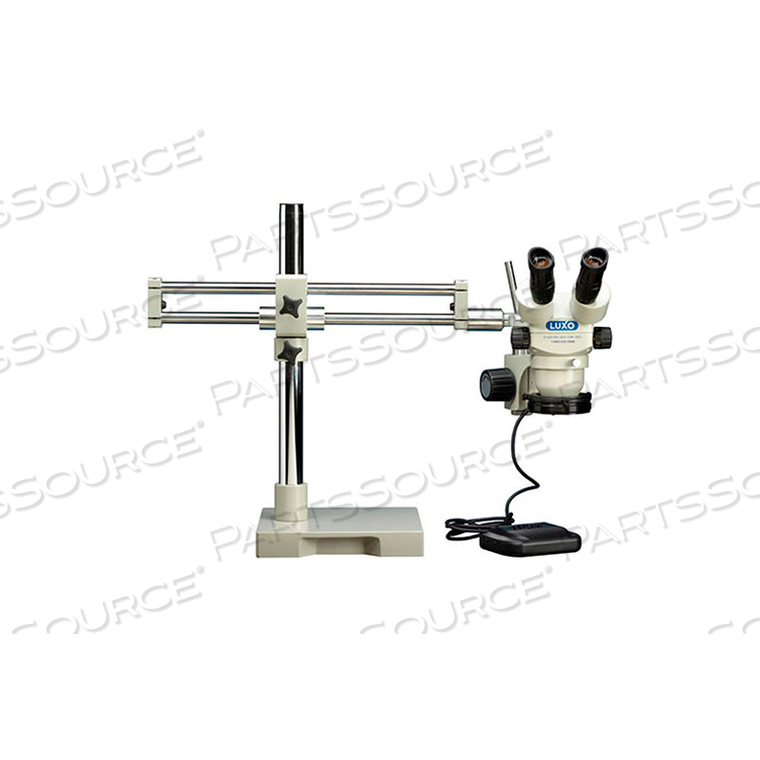 LX MICROSCOPES BY UNITRON SYSTEM 273RB-DMLED BINOCULAR MICROSCOPE, DUAL BOOM STAND, 7X-45X 