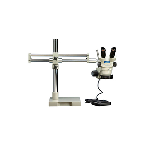 LX MICROSCOPES BY UNITRON SYSTEM 273RB-DMLED BINOCULAR MICROSCOPE, DUAL BOOM STAND, 7X-45X by Unitron