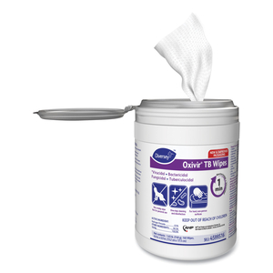 OXIVIR TB DISINFECTANT WIPES, 7 X 6, WHITE, 160/CANISTER, 12 CANISTERS/CARTON by Diversey