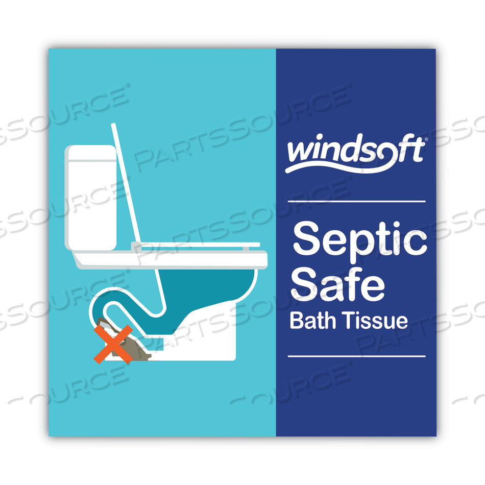 PREMIUM BATH TISSUE, SEPTIC SAFE, 2-PLY, WHITE, 284 SHEETS/ROLL by Windsoft PREMIUM BATH TISSUE, SEPTIC SAFE, 2-PLY, WHITE, 284 SHEETS/ROLL by Windsoft