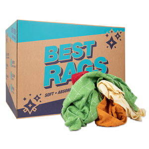 HAND TOWEL SIZE TERRY WIPERS - COLORED 50 LB BOX by Monarch Brands Inc.