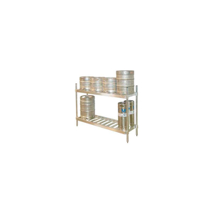 KEG SHELVING/3-SHELF, I.D W20" X 60"L, O.D. W20" X 63-3/4"L, ALUMINUM by Prairie View Industries Inc.