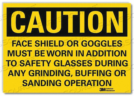 SAFETY SIGN FACE SHIELDS GOGGLES 14IN.W by Lyle Signs Inc.