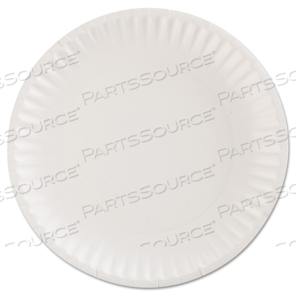 GOLD LABEL COATED PAPER PLATES, 9" DIA, WHITE by AJM Packaging Corporation