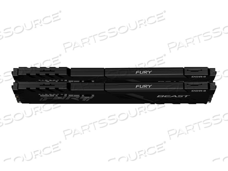 FURY BEAST, DDR4, KIT, 32 GB: 2 X 16 GB, DIMM 288-PIN, 3200 MHZ / PC4-25600, CL16, 1.35 V, UNBUFFERED, NON-ECC, BLACK by Kingston Technology FURY BEAST, DDR4, KIT, 32 GB: 2 X 16 GB, DIMM 288-PIN, 3200 MHZ / PC4-25600, CL16, 1.35 V, UNBUFFERED, NON-ECC, BLACK by Kingston Technology