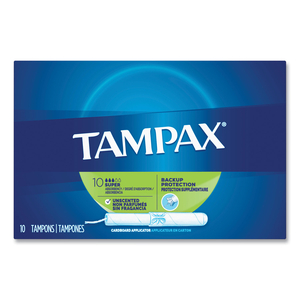 CARDBOARD APPLICATOR TAMPONS, SUPER, 10/BOX by Tampax