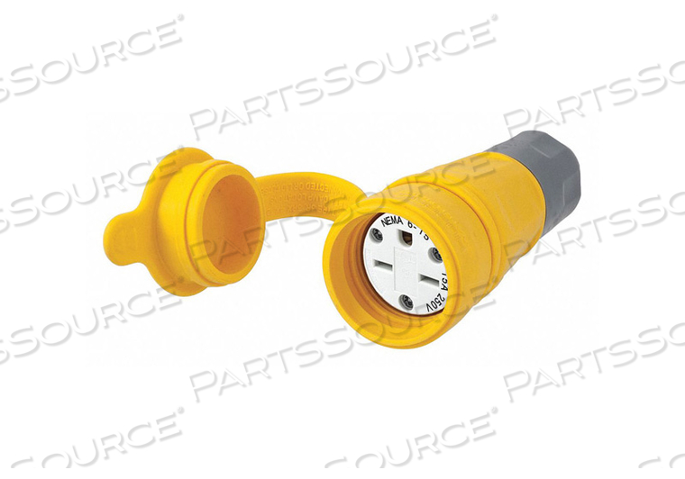 WATERTIGHT CONN 6-15R 15A 250VAC YELLOW by Hubbell Incorporated, Wiring Device-Kellums