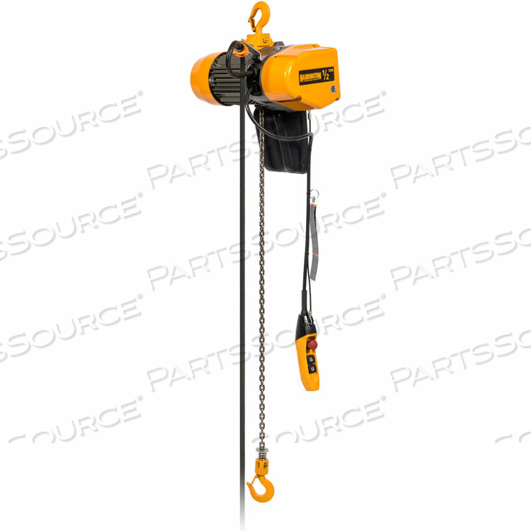 EQ 1/4 TON, DUAL SPEED, ELECTRIC CHAIN HOIST, 10' LIFT, 33/5.5 FPM, 460V by Harrington EQ 1/4 TON, DUAL SPEED, ELECTRIC CHAIN HOIST, 10' LIFT, 33/5.5 FPM, 460V by Harrington