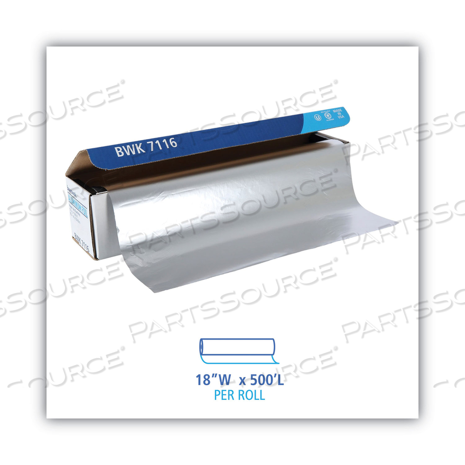 STANDARD ALUMINUM FOIL ROLL, 18" X 500 FT by Boardwalk STANDARD ALUMINUM FOIL ROLL, 18" X 500 FT by Boardwalk