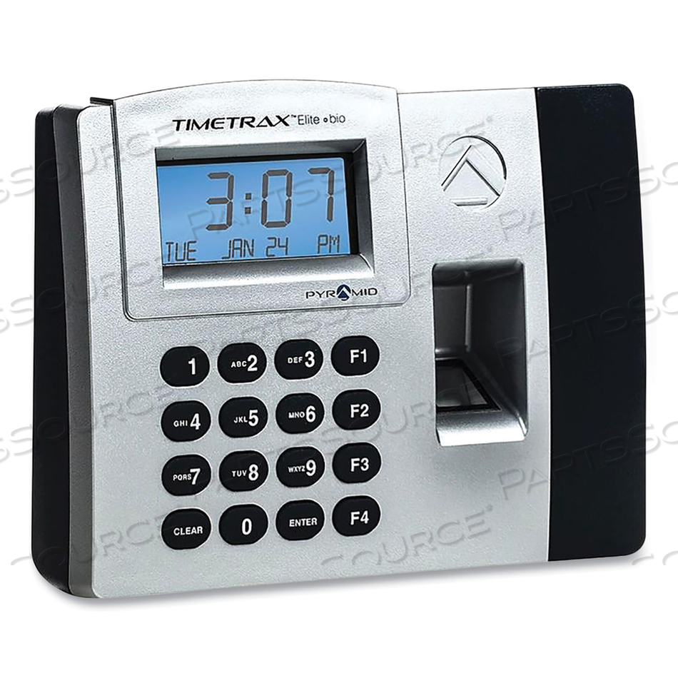 TIMETRAX ELITE BIOMETRIC TIME CLOCK, 50 EMPLOYEES, BLACK by Pyramid