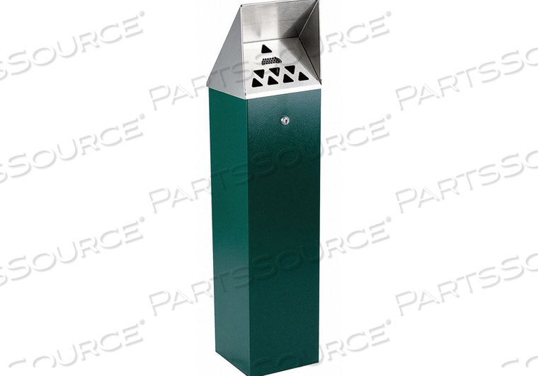 CIGARETTE RECEPTACLE 1-3/4 GAL. GREEN by No Butts Bin Co.
