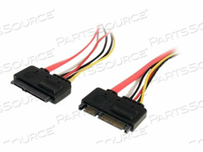 EXTEND SATA POWER AND DATA CONNECTIONS BY UP TO 1FT - 1FT SATA EXTENSION CABLE - by StarTech.com Ltd.